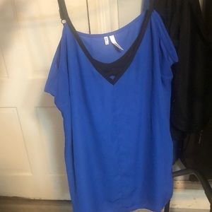 Blue spaghetti strap tank